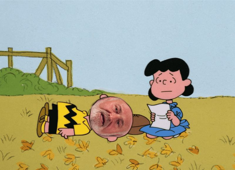 Rob Reiner as Charlie Brown Blank Meme Template