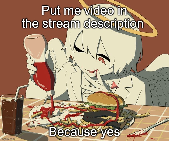 Avogado6 | Put me video in the stream description; Because yes | image tagged in avogado6 | made w/ Imgflip meme maker