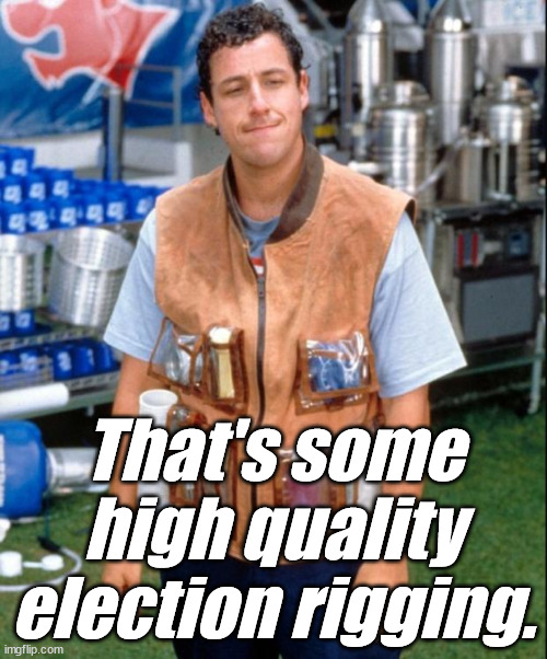Waterboy | That's some high quality election rigging. | image tagged in waterboy | made w/ Imgflip meme maker