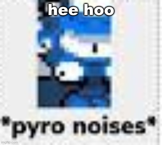 hee hoo | hee hoo | image tagged in pyro noises | made w/ Imgflip meme maker