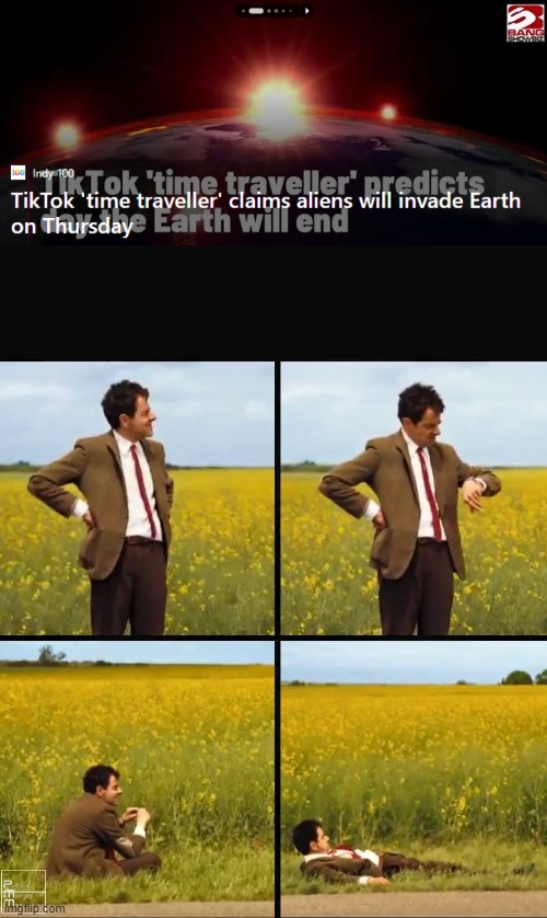 The main reason I don't have tiktok | image tagged in mr bean waiting | made w/ Imgflip meme maker