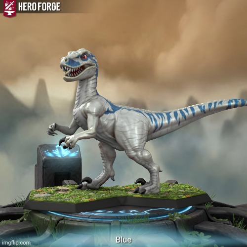 Blue in Hero Forge | image tagged in blue,jurassic world | made w/ Imgflip meme maker