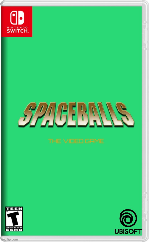 spaceballs the video game | THE VIDEO GAME | image tagged in nintendo switch,spaceballs,mgm,fake,video games based on movies,3d platformer | made w/ Imgflip meme maker