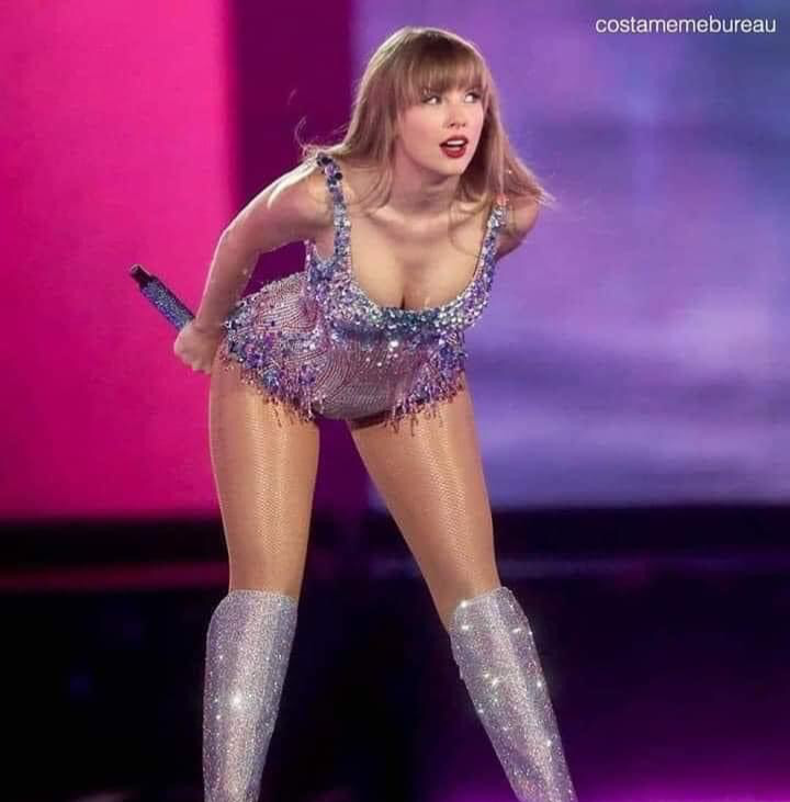 High Quality Taylor Swift, microphone fart. Blank Meme Template