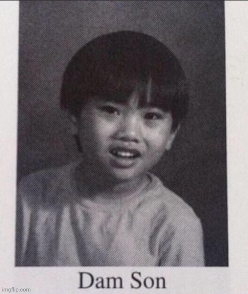 Dam Son | image tagged in dam son | made w/ Imgflip meme maker