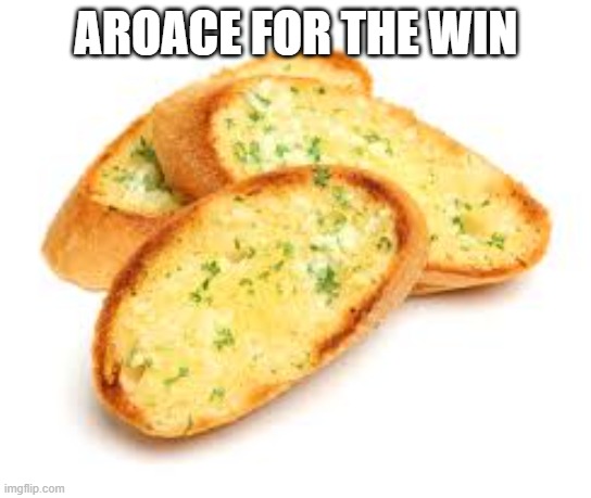 Garlic Bread | AROACE FOR THE WIN | image tagged in garlic bread | made w/ Imgflip meme maker