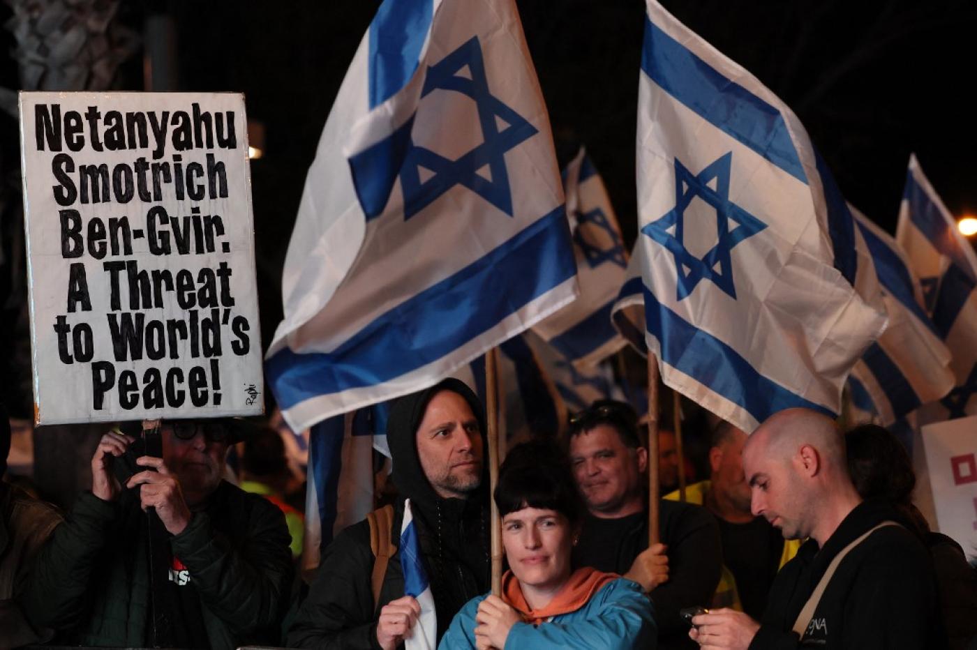 High Quality Israelis protesting the fascist criminal netanyahu Blank Meme Template