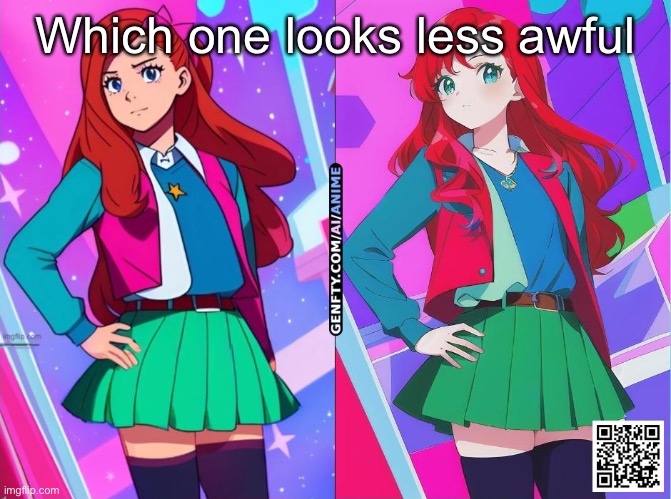 Which one looks less awful | made w/ Imgflip meme maker