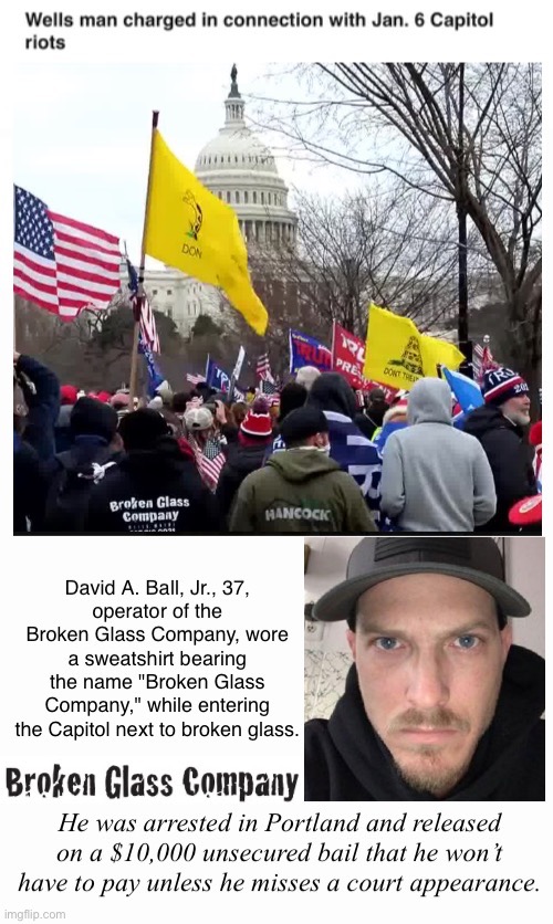 Broken Jackglass | image tagged in terrorist,treason,traitor,loser,hat not optional,breaking and entering | made w/ Imgflip meme maker