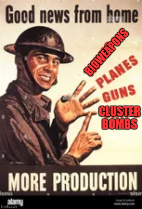 BIOWEAPONS; CLUSTER BOMBS | made w/ Imgflip meme maker