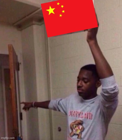 Go to China | image tagged in exit sign guy,memes,china | made w/ Imgflip meme maker