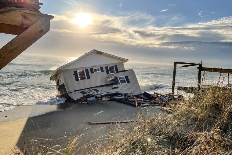 House Sinking Into Ocean Blank Meme Template