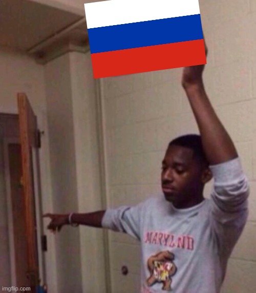 Go to Russia | image tagged in exit sign guy,russia,memes | made w/ Imgflip meme maker