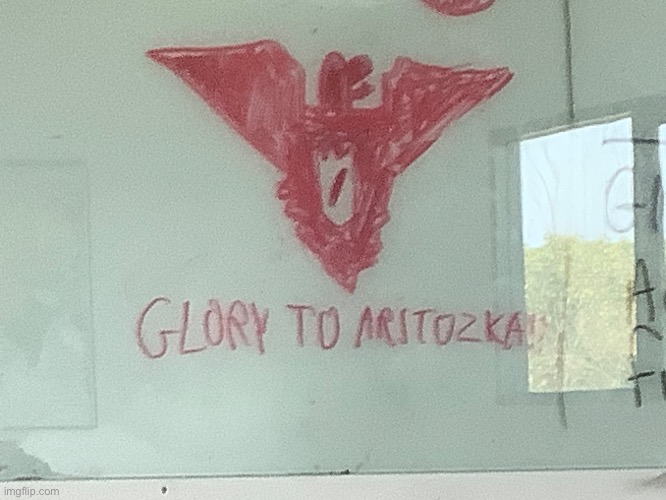 Guess who drew this on my classroom’s board | made w/ Imgflip meme maker