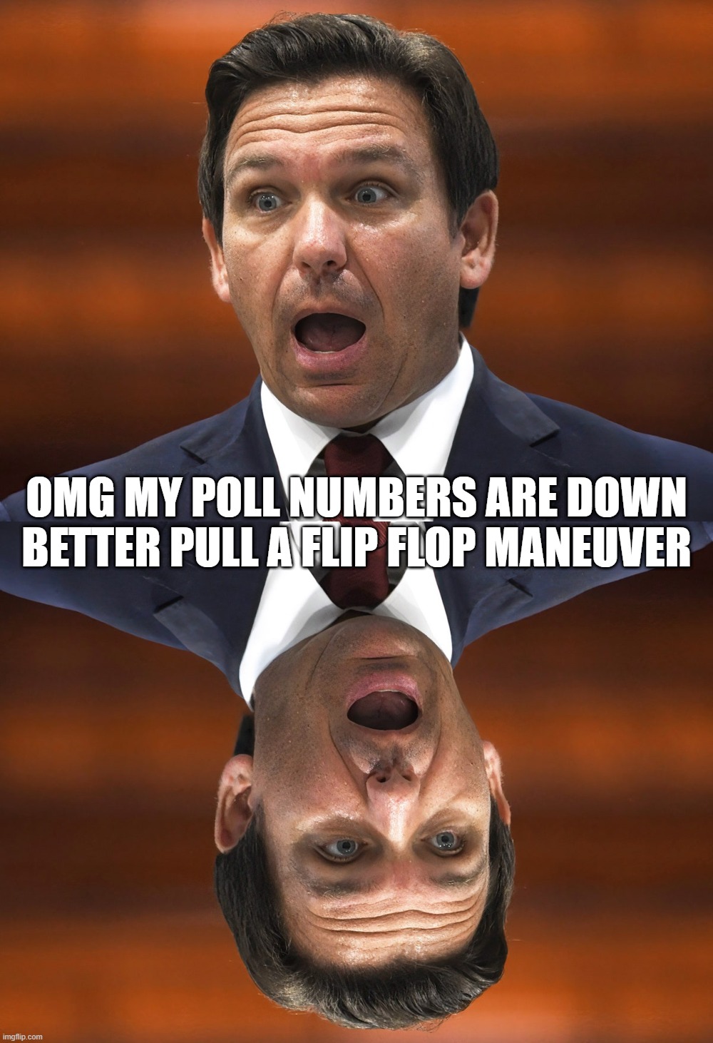 OMG MY POLL NUMBERS ARE DOWN
BETTER PULL A FLIP FLOP MANEUVER | image tagged in omg,flip flops,polls | made w/ Imgflip meme maker