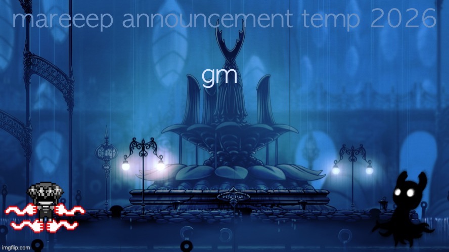gm | image tagged in mareeep announcement temp 26 | made w/ Imgflip meme maker