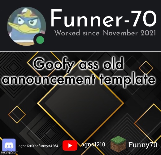 Funner-70’s Announcement | Goofy ass old announcement template | image tagged in funner-70 s announcement | made w/ Imgflip meme maker