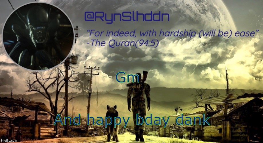 Bricked | Gm; And happy bday Dank | image tagged in rynslhddn temp 2 by del | made w/ Imgflip meme maker