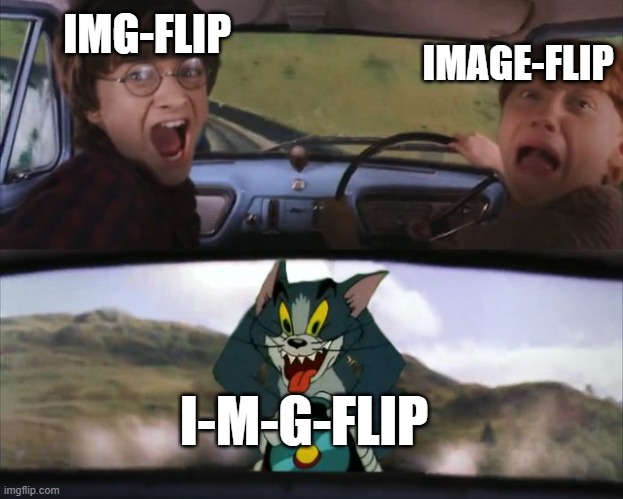 what's the dang name | IMAGE-FLIP; IMG-FLIP; I-M-G-FLIP | image tagged in harry potter tom cat meme | made w/ Imgflip meme maker