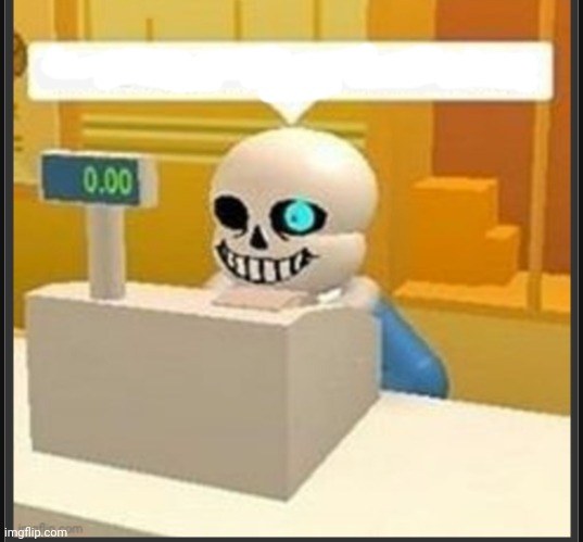 High Quality sans at the cashier Blank Meme Template