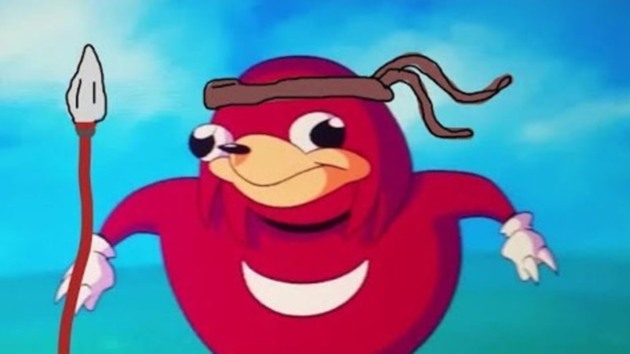 Ugandan knuckles with spear Blank Meme Template
