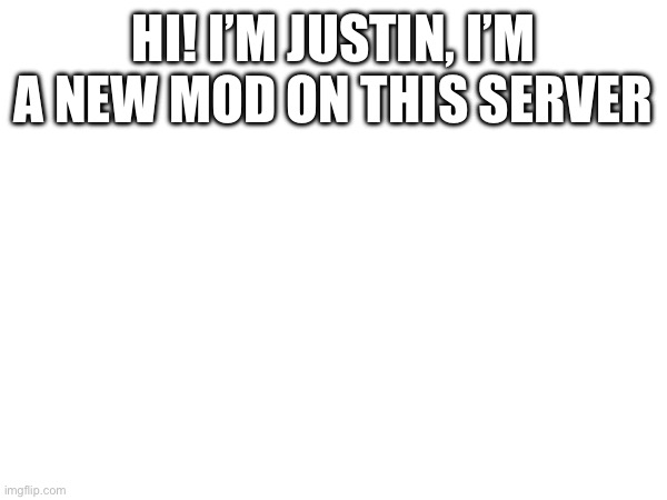 Hi guys! | HI! I’M JUSTIN, I’M A NEW MOD ON THIS SERVER | image tagged in furry | made w/ Imgflip meme maker