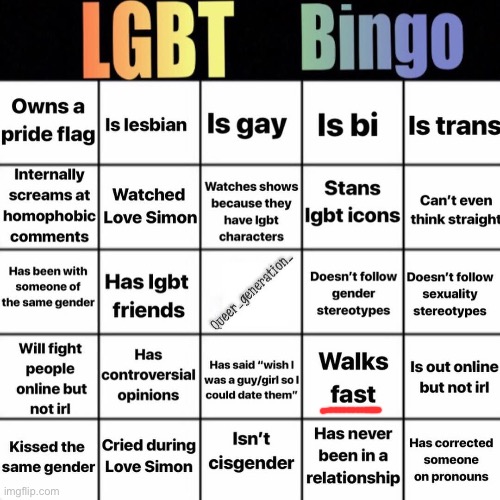 Uh why not | image tagged in lgbtq bingo | made w/ Imgflip meme maker