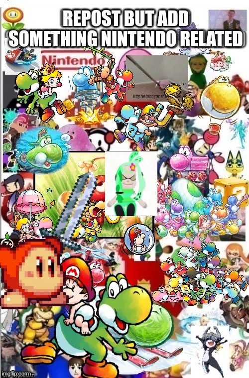 i added waddle dee with sword | image tagged in repost | made w/ Imgflip meme maker
