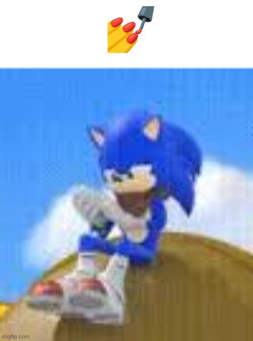 made this myself | 💅 | image tagged in sonic nails | made w/ Imgflip meme maker