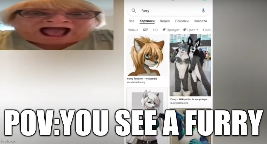 POV:YOU SEE A FURRY | image tagged in f | made w/ Imgflip meme maker