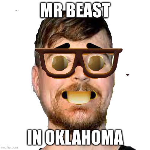 Mr beast in oklahoma | MR BEAST; IN OKLAHOMA | image tagged in oklahoma,mr beast,funny | made w/ Imgflip meme maker