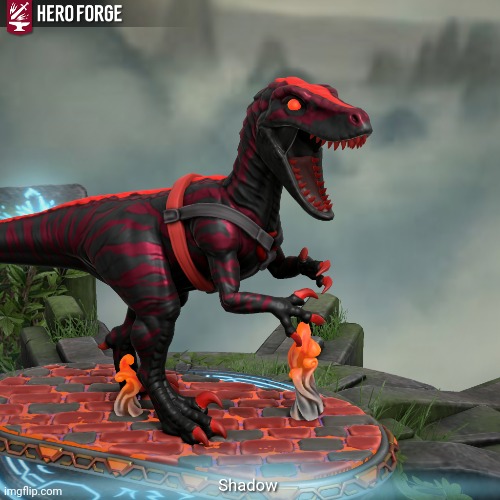 A Raptor who lives in a dark lavaland | image tagged in raptor,velociraptor,lava | made w/ Imgflip meme maker