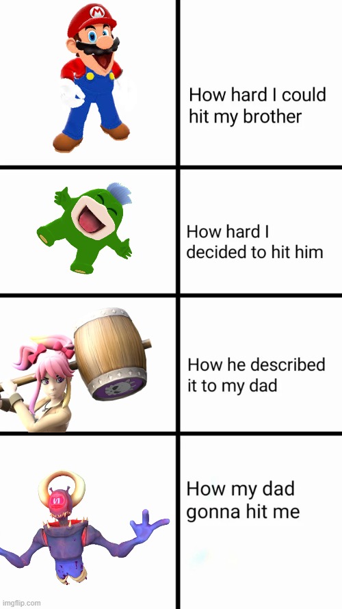 It ain't true! | image tagged in how hard i could hit my brother,smg4,memes,funny | made w/ Imgflip meme maker