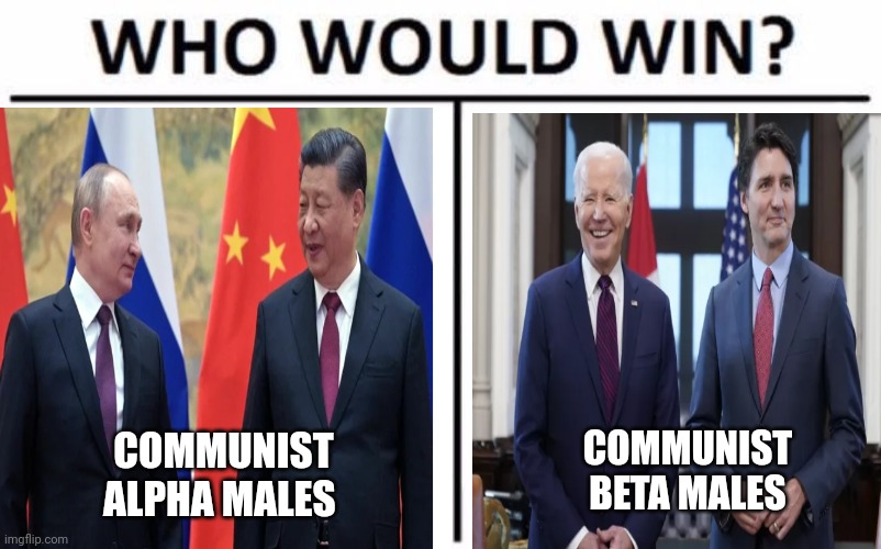 COMMUNIST BETA MALES; COMMUNIST ALPHA MALES | made w/ Imgflip meme maker