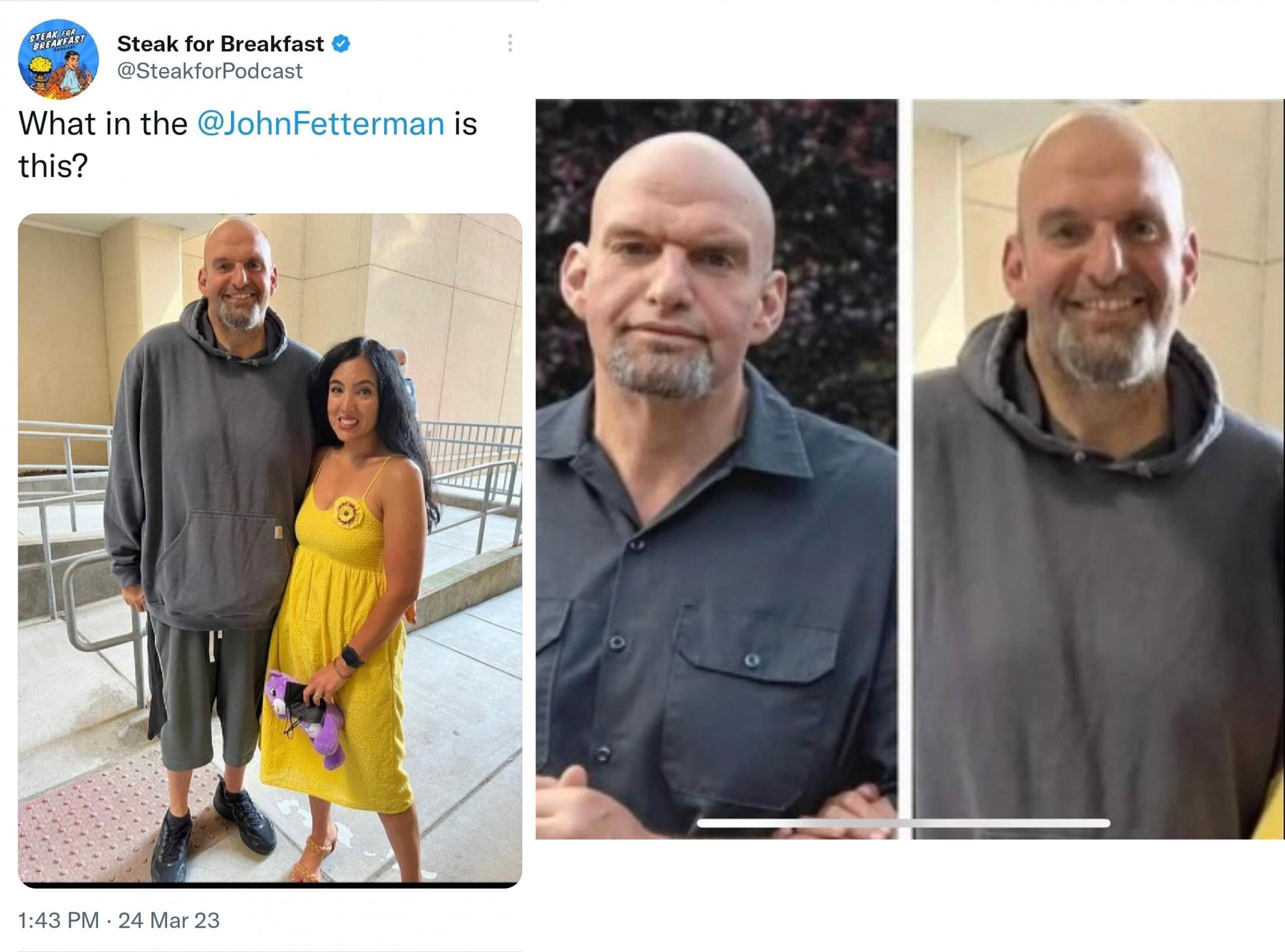 Dead Fetterman's Body Double Blank Meme Template