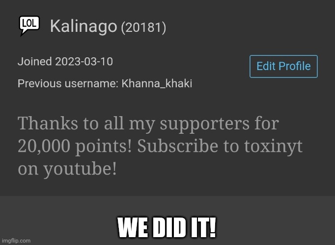 20k points let's goo! | WE DID IT! | image tagged in imgflip points,20k,new icon | made w/ Imgflip meme maker