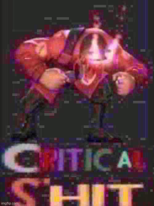 CRITICAL SHIT | image tagged in critical shit | made w/ Imgflip meme maker
