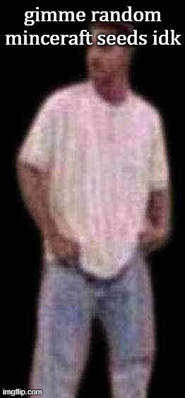 gimme random minceraft seeds idk | made w/ Imgflip meme maker