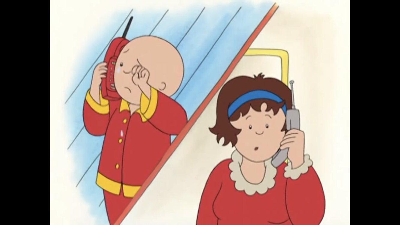caillou crying
