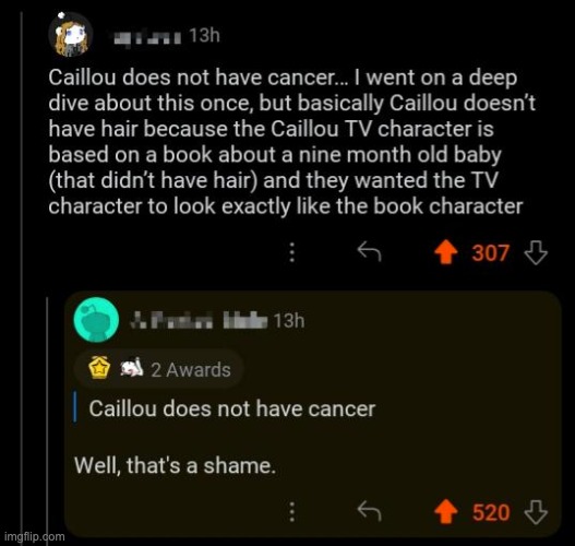 Cursed Caillou | image tagged in caillou,dark humor,memes | made w/ Imgflip meme maker