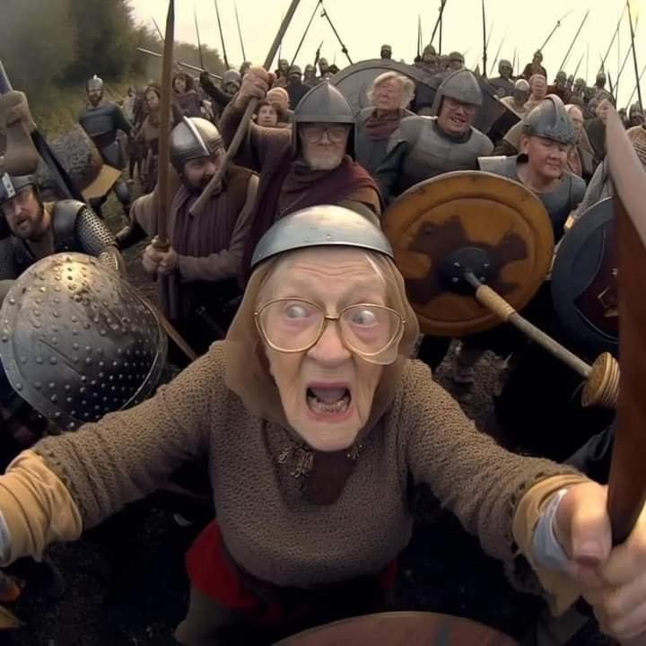 High Quality Old lady viking Blank Meme Template