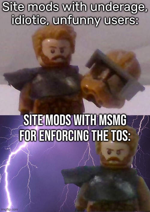 Commander Cross 2 panel | Site mods with underage, idiotic, unfunny users:; SITE MODS WITH MSMG FOR ENFORCING THE TOS: | image tagged in commander cross 2 panel | made w/ Imgflip meme maker