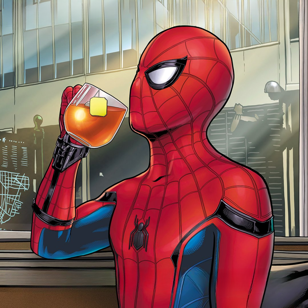 High Quality SpiderMan TEA But thats none of my business [ d-_-b TEMPLATE ] Blank Meme Template