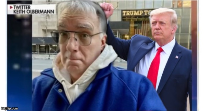 Olbermann — I’ve fixed your Twitter photo. | image tagged in president trump,donald trump,winning,fake news,msm lies,maga | made w/ Imgflip meme maker