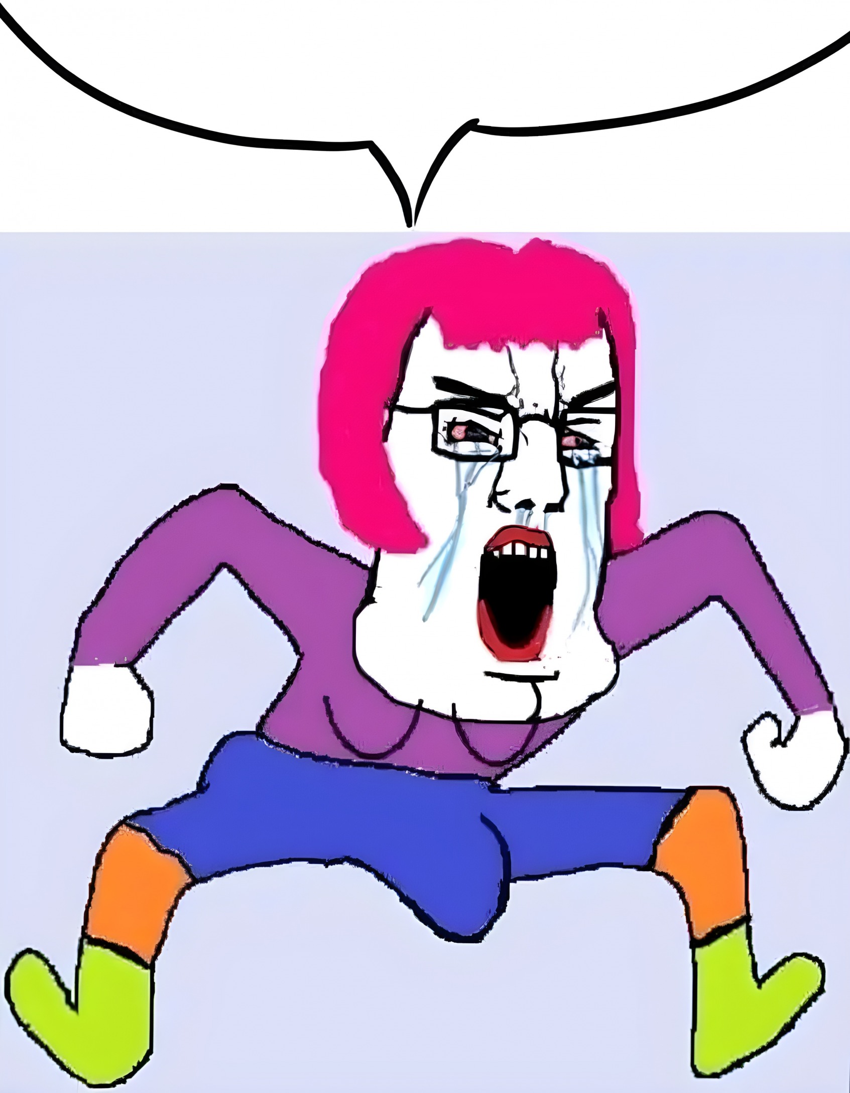 Screaming trans Blank Meme Template