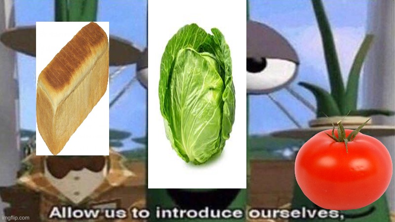 VeggieTales 'Allow us to introduce ourselfs' | image tagged in veggietales 'allow us to introduce ourselfs' | made w/ Imgflip meme maker