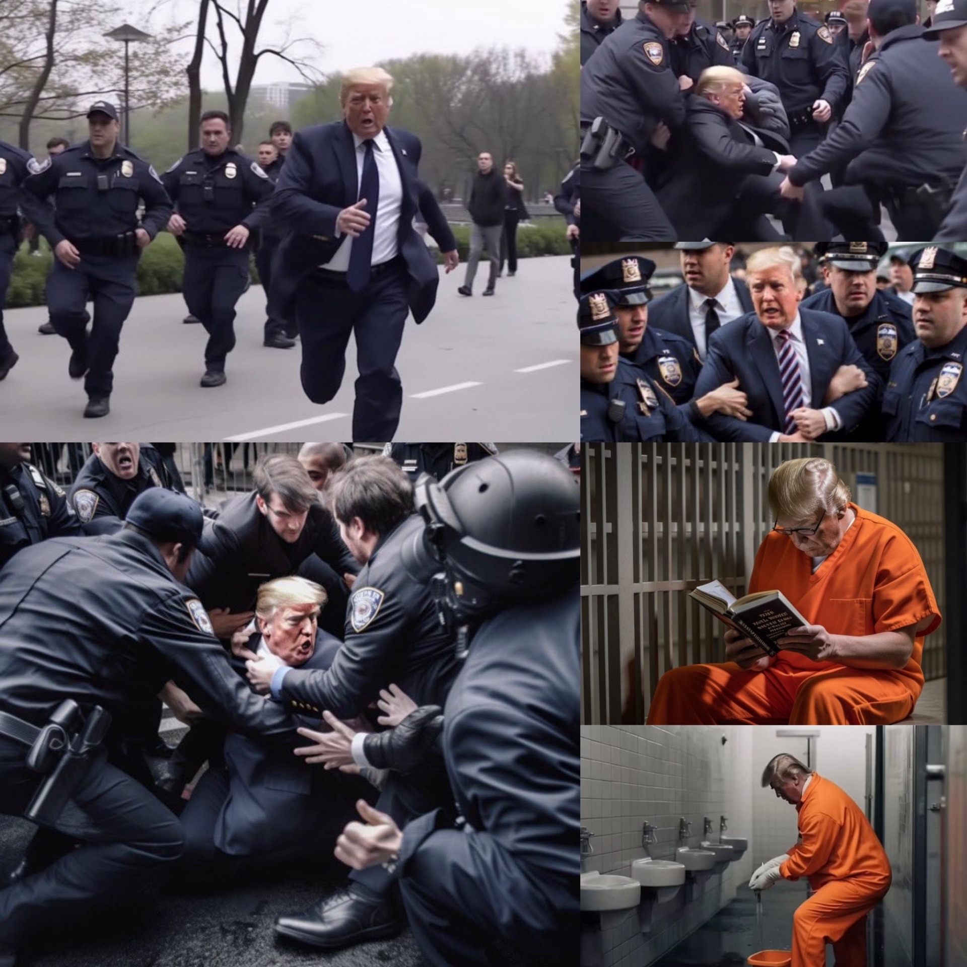 High Quality Trump arrest Blank Meme Template