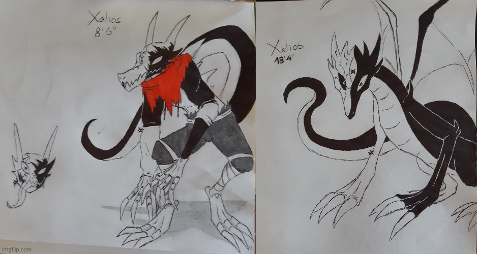 (BEAST FORM OF SHADOW)Xelios phase 1 and 2 (phase 3 4 and 5 coming soon ...maybe...) | image tagged in xelios phase 1,xelios phase 2 | made w/ Imgflip meme maker