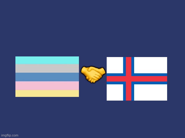 Faroe Islands supports anime | 🤝 | image tagged in denmark,anime,flag | made w/ Imgflip meme maker