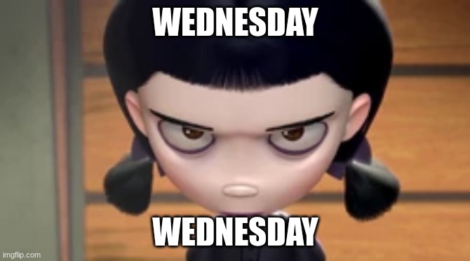 WEDNESDAY; WEDNESDAY | made w/ Imgflip meme maker